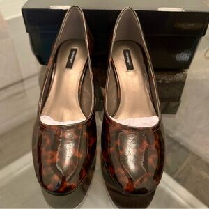 Tortoise Shell Block Heels
